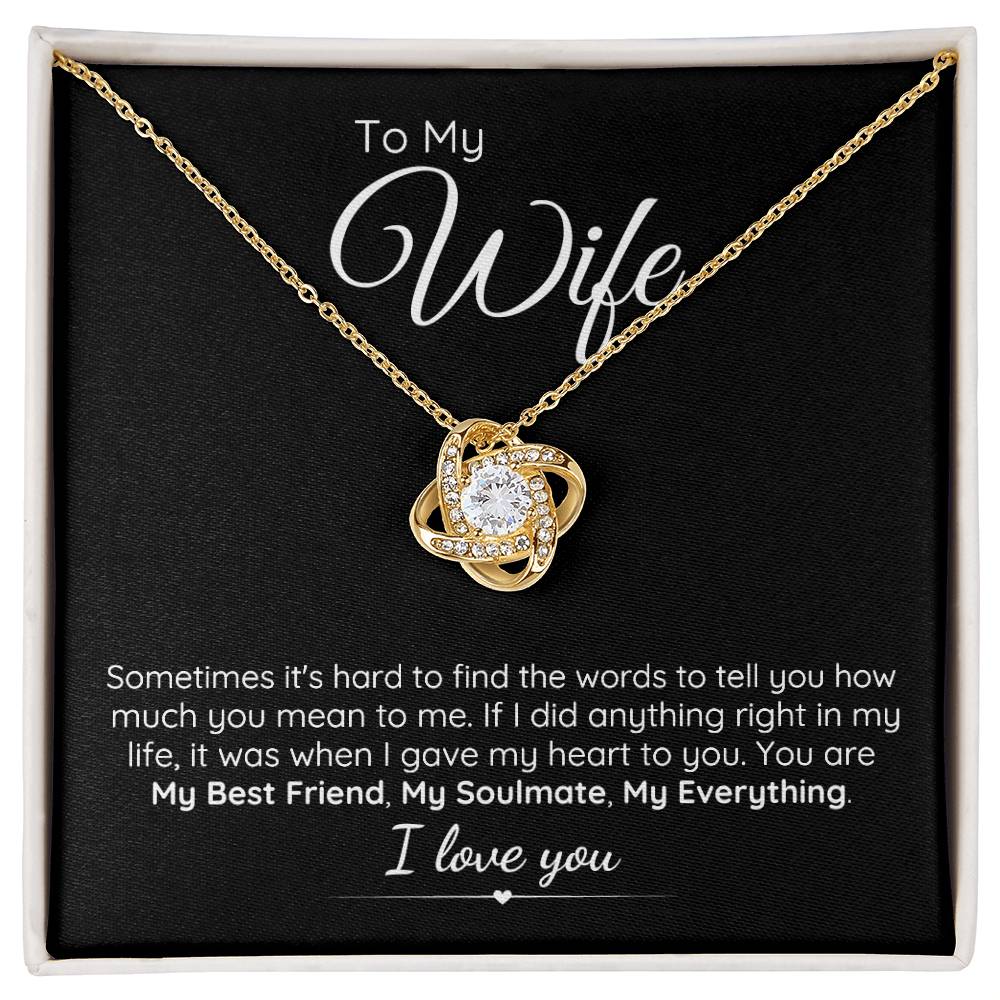 To My Wife, 14K White Gold Necklace