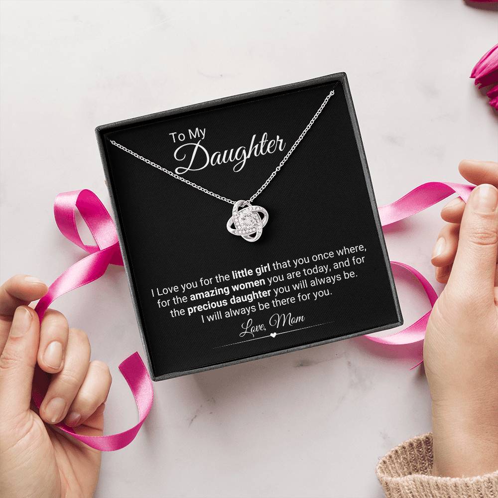 To My Daughter, 14K White Gold Necklace