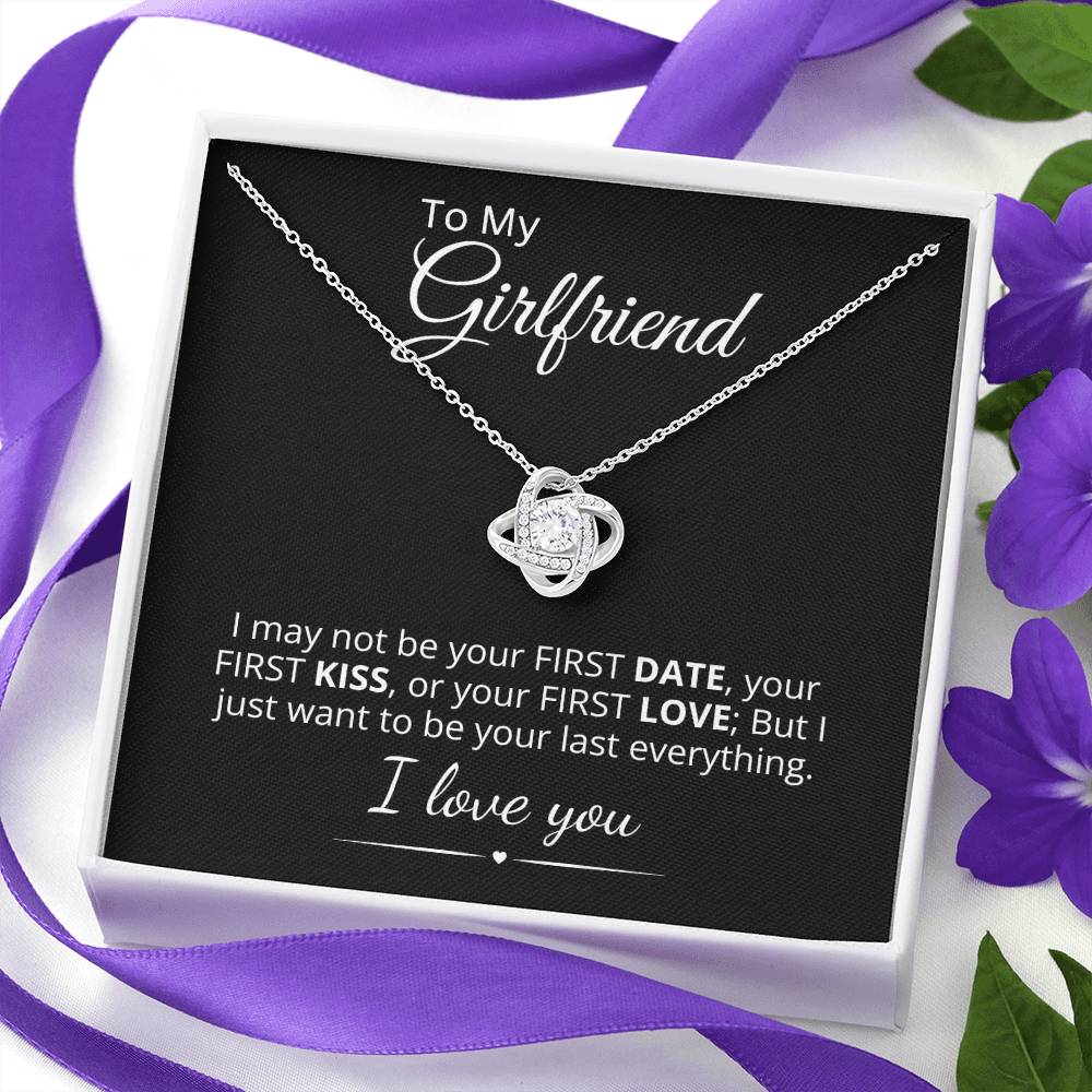 To My Girlfriend, 14K White Gold Necklace
