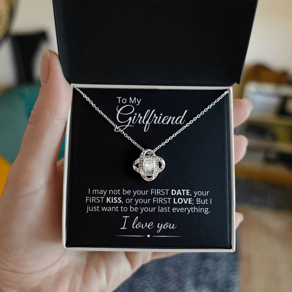 To My Girlfriend, 14K White Gold Necklace