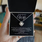 To My Beautiful Wife, Love Knot Necklace