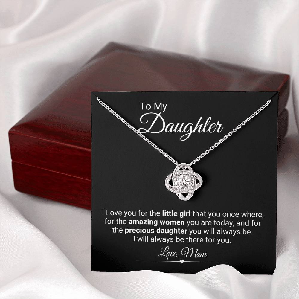 To My Daughter, 14K White Gold Necklace